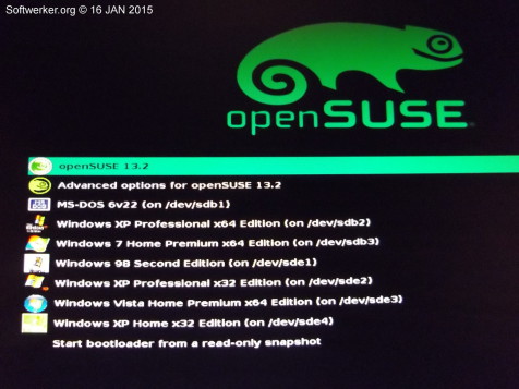 openSUSE 13.2 Boot-Menü in Farbe