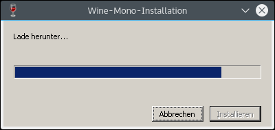 Wine-Mono-Installation : ausführen