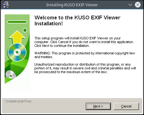 Installation KUSO EXIF Viewer starten