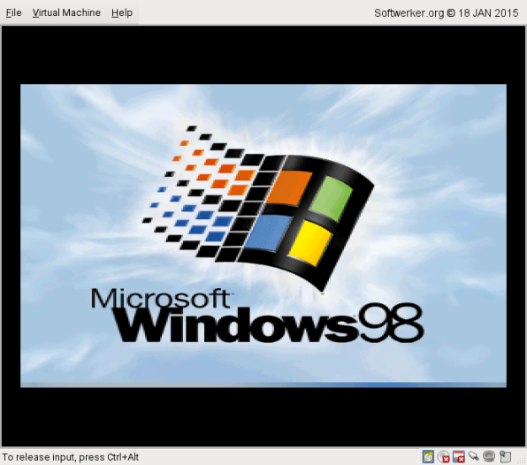 Starten von Windows 98 SE unter VMware Player