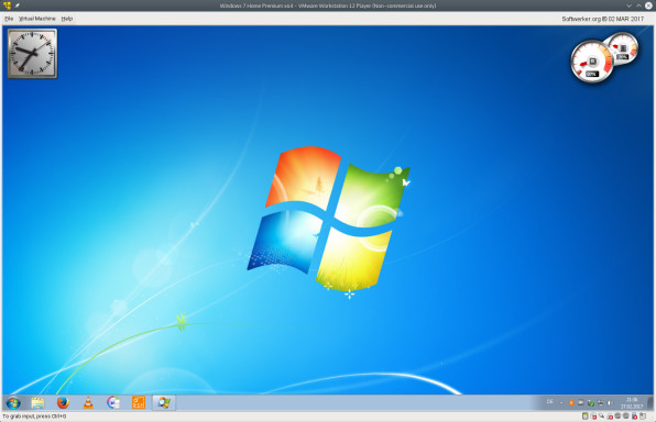 Windows 7 Home Premium 64-bit unter VMware Player gestartet